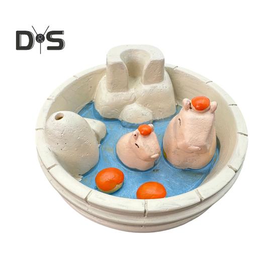 

Капибара курильница для благовоний с обратным потоком держатель для благовоний в виде фигурки капибары с эффектом водопада для ароматерапии спальня йога студия белый