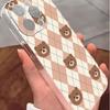 Diamond Little Bear Anti-Fall Transparent Case for iPhone 14/15/16/17 Pro Max