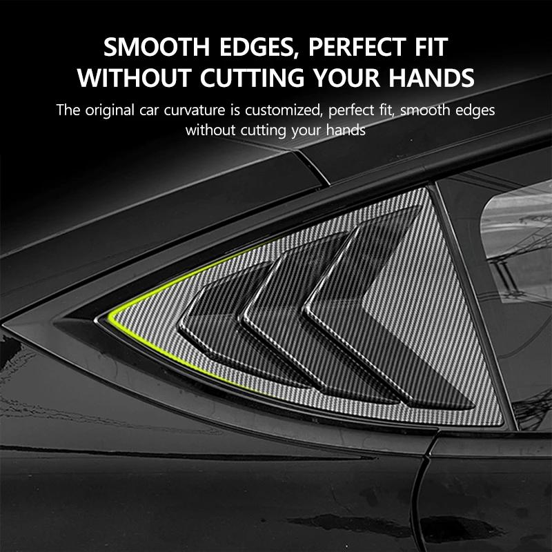 ABS Rear Car Window Shutter Cover for Tesla Model Y 2025-2025 3 Highland Louver Side Vent Trim Triangle Modified Accessories