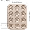 Baking Mold 12-Cavity Non-Stick Silicone 35.5x26.5cm Gray Cake Pan