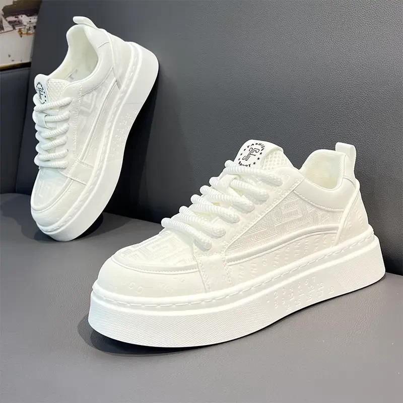New Summer Breathable Casual Board Shoes Autumn Sports Heightening White Tide Shoes
