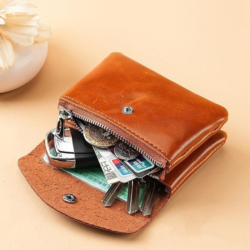 New Fashion Retro Women Double Layer Wallet Clutch Bag Coin Purse Key Earphone Bank Card Storage Mini Purses Coin Pouch