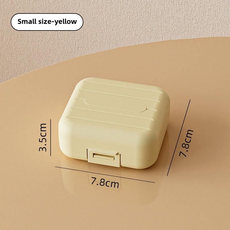 Mini 7 Grids Portable Pill Box Double Sealed Medicine Storage Case Week Long Day Divided Lockable Drug Organizer Weekly Pill Box