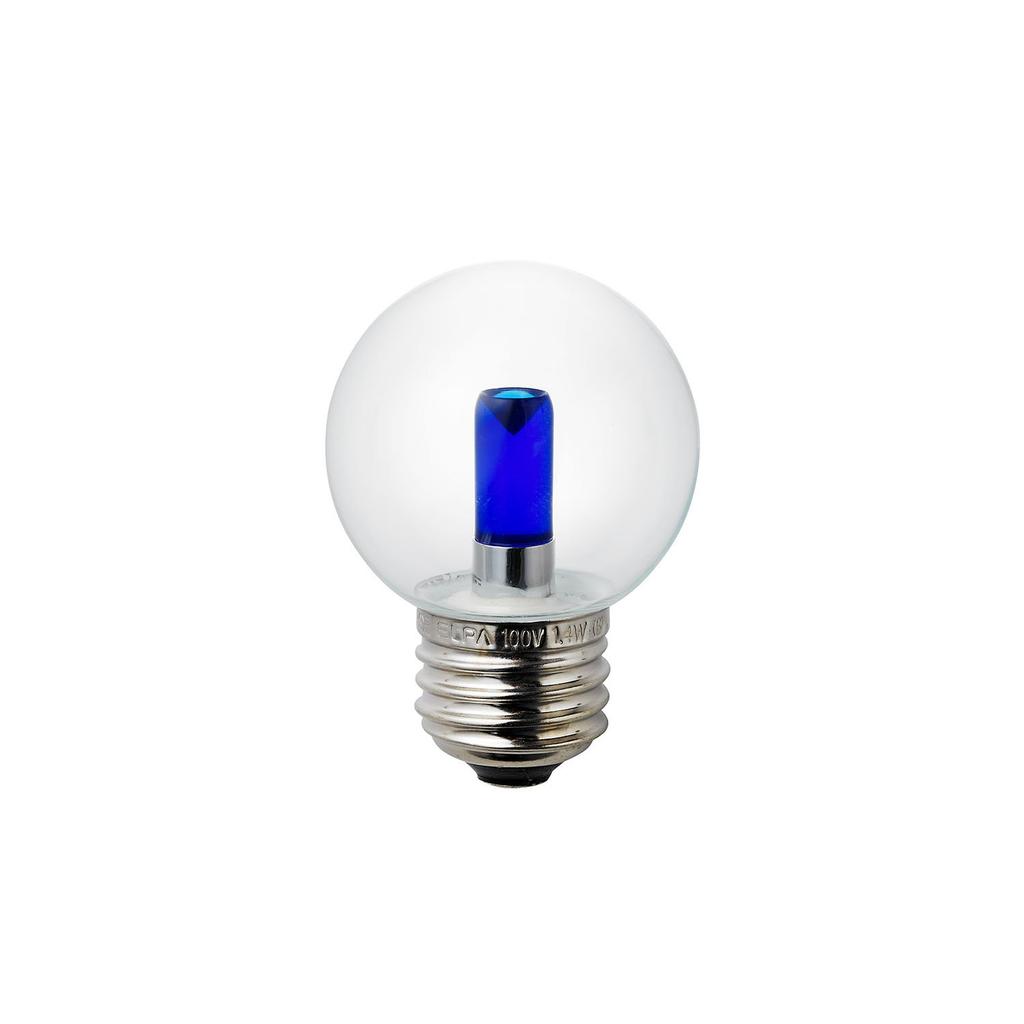 ELPA LED Decorative Bulb, Mini Ball Shape, 26mm Base, G50, Clear Blue, LDG1CB-G-G273