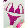 Summer Purple Red Mature Beautiful Bikini Set Suitable for Women To Take Photos by the Sea