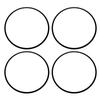 4Pcs 16 Inch Wheel Rim Protector Ring Anti Scratch Self Adhesive Wheel Rim Guard Trim Ring for Flat Rim Edge Car Black