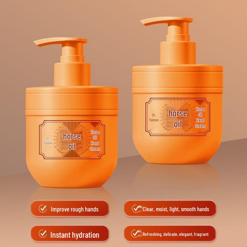 

Large Capacity Moisturizing Hand Cream: Autumn/Winter Formula for Wrinkle Reduction & Anti-Cracking, Non-Greasy, Press-Type 300g [1 bottle] Trial Pack