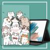 For Xiaomi Redmi Pad 2 Case 11'' Cartoon Pink Cat Print Book Flip Stand Tablet Cases For Redmi Pad SE 11inch Case
