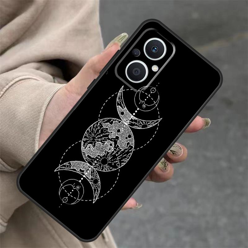 Occult Witchcraft Moon Gothic Witch Case For OPPO Reno 11 F 10 Pro 4 5 6 7 8 Lite 4Z 5Z 8T OPPO Find X3 X2 Lite X6 X5 Pro Cover