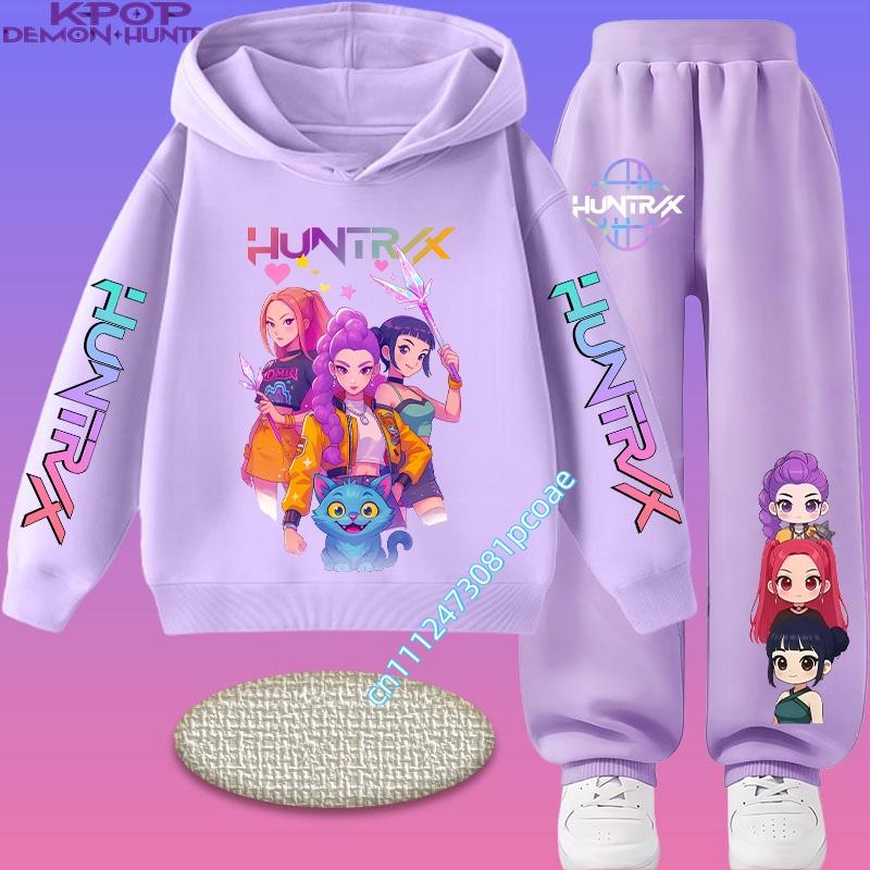 2026 New Children's Popular Anime Print Spring/Autumn Casual Hooded Sweatshirt + Sports Pants 2-Piece Set