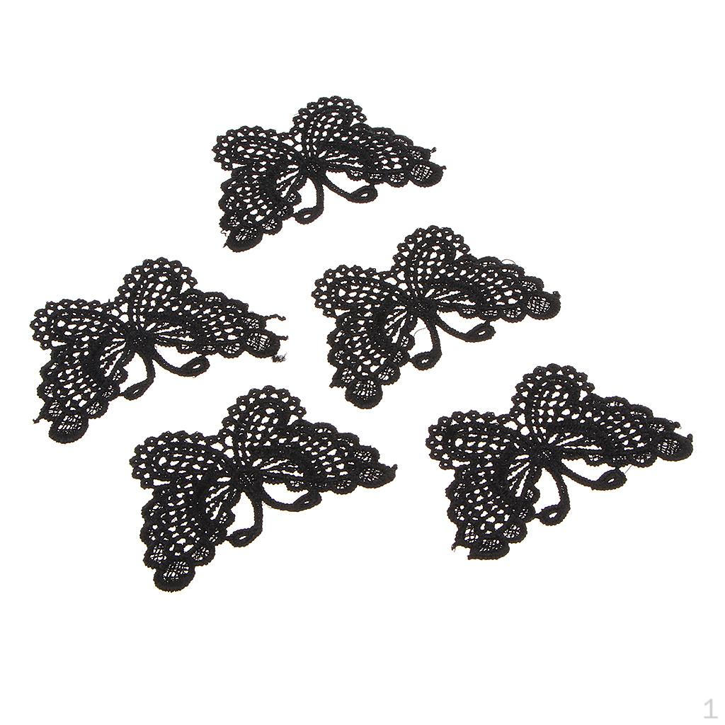 5 шт. Кружевная нашивка-бабочка Свадебная вышивка Аппликация Швейные поделки