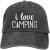 Welcome To Our Campsite Denim Baseball Cap Golf Dad Hat Adjustable Original Classic Low Profile Cotton Hat Men Women