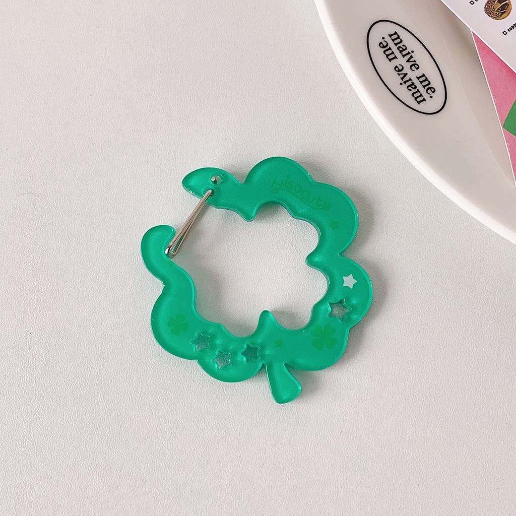 Ins Style Cute Acrylic Cartoon Keychain Holder Korea Kawaii Fruit Cupcake Star Shaped Decor for Bag Pendant Hook Key Hanging