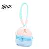 Durable Fabric Coin Purse Small Purse, Macaron Style Mini Backpack Pendant with Lanyard, Lightweight Decorative Embroidery Wallet Pouch Double