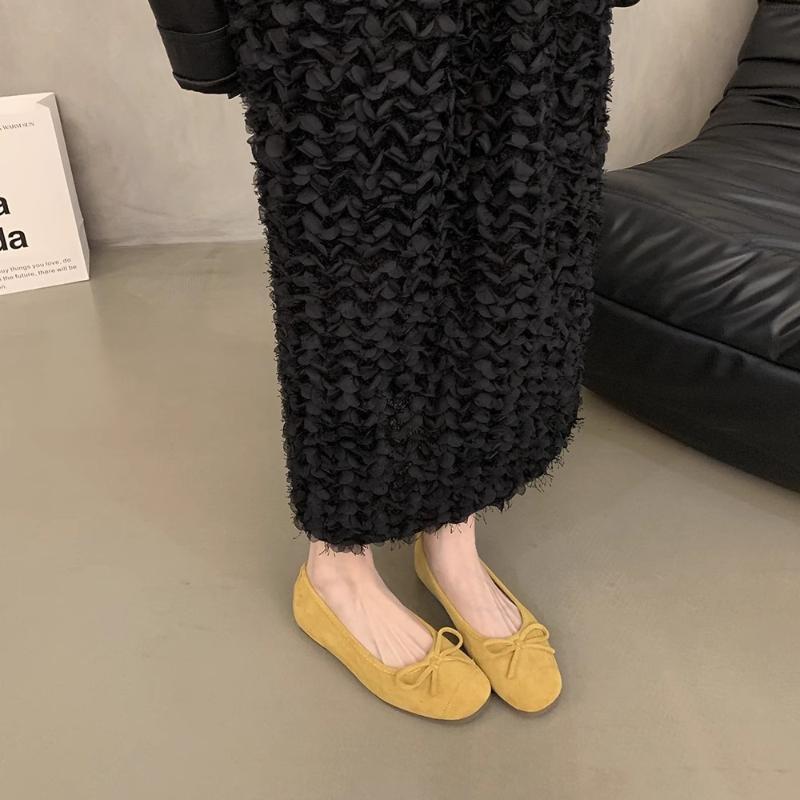 Women's Flat Shoes French Style Shallow Mouth Single Shoes Low-top Walking Flats Soft Sole Comfortable Ballet Flats Womens Shoes
