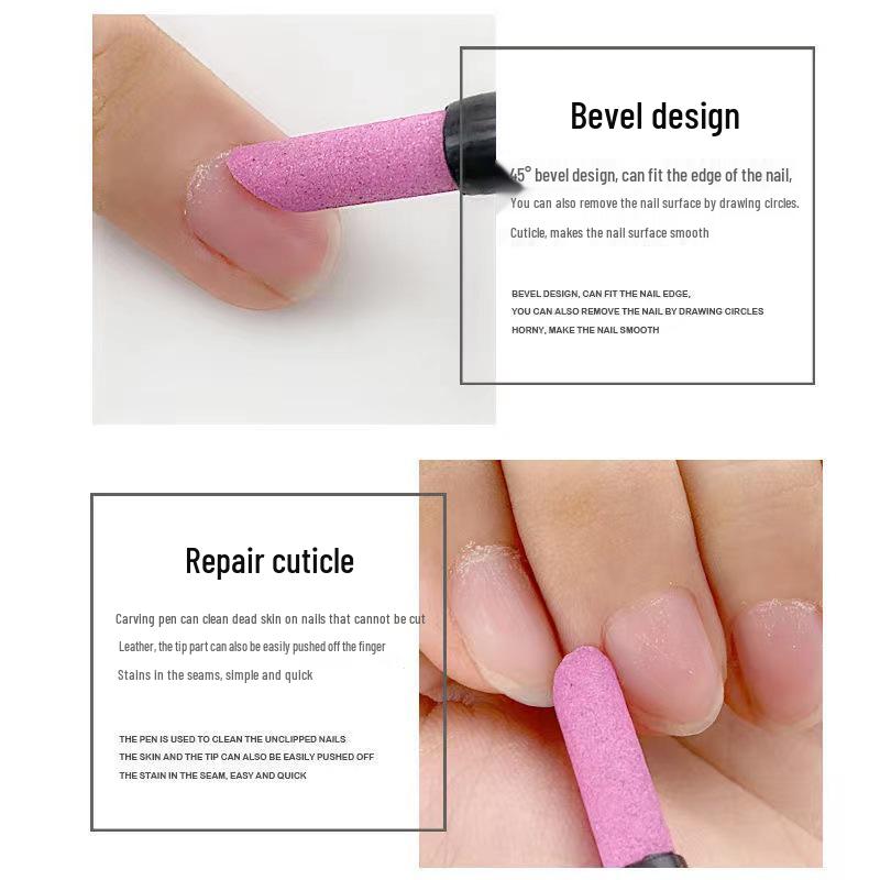 Nail Art Brush & Carving Pen for Grinding, Tearing, and Scrubbing