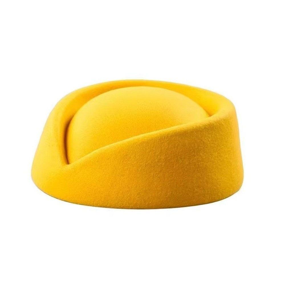 

Solid Top Hats Formal Felt Beret New Stewardess Hat Women Headwear
