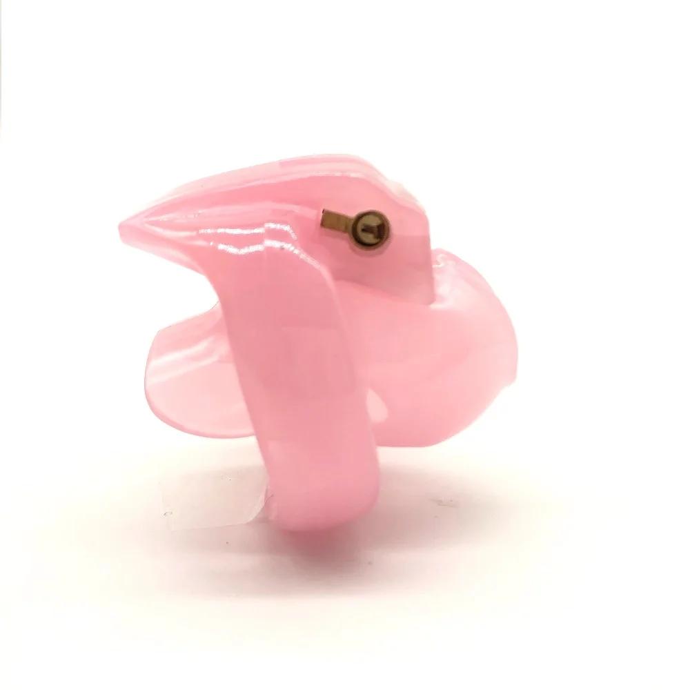 Pink Resin Male Chastity Device Penis CB Lock BDSM Training Escape-Proof Urethral Devices Cock Cage SM Adult Sex Toy Gay Sexshop