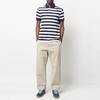 Polo Ralph Lauren SS23 Striped Logo Embroidered Short Sleeve Polo Shirt Men Polo Shirts Blue White 710898606-001