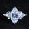 CAOSHI Luxuriant Eternity Women Rings for Engagement Wedding Romantic Accessories Charming Marquise Cubic Zirconia Party Jewelry