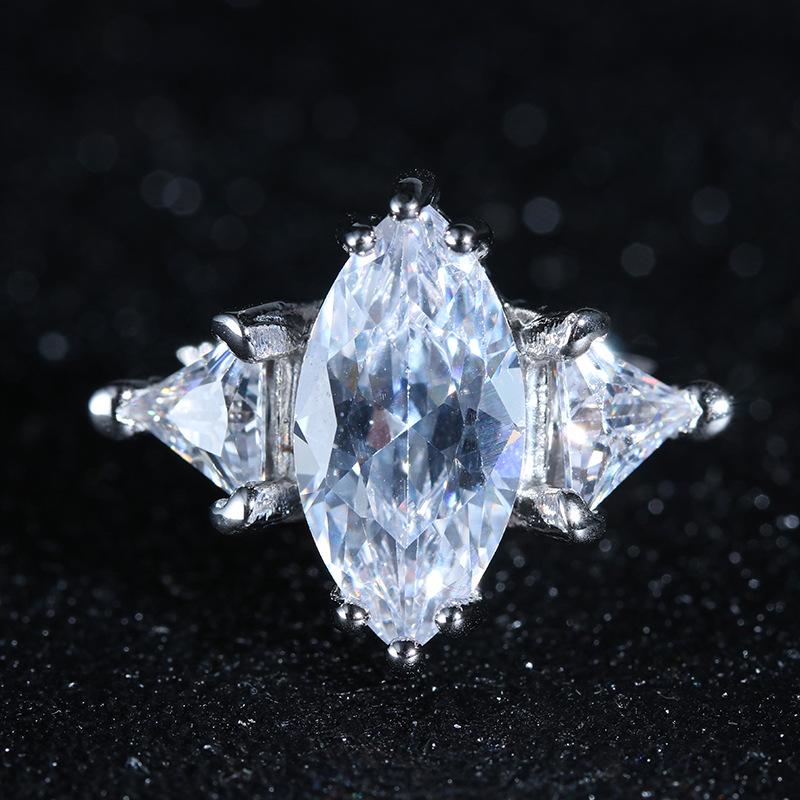 

CAOSHI Luxuriant Eternity Women Rings for Engagement Wedding Romantic Accessories Charming Marquise Cubic Zirconia Party Zircon 6
