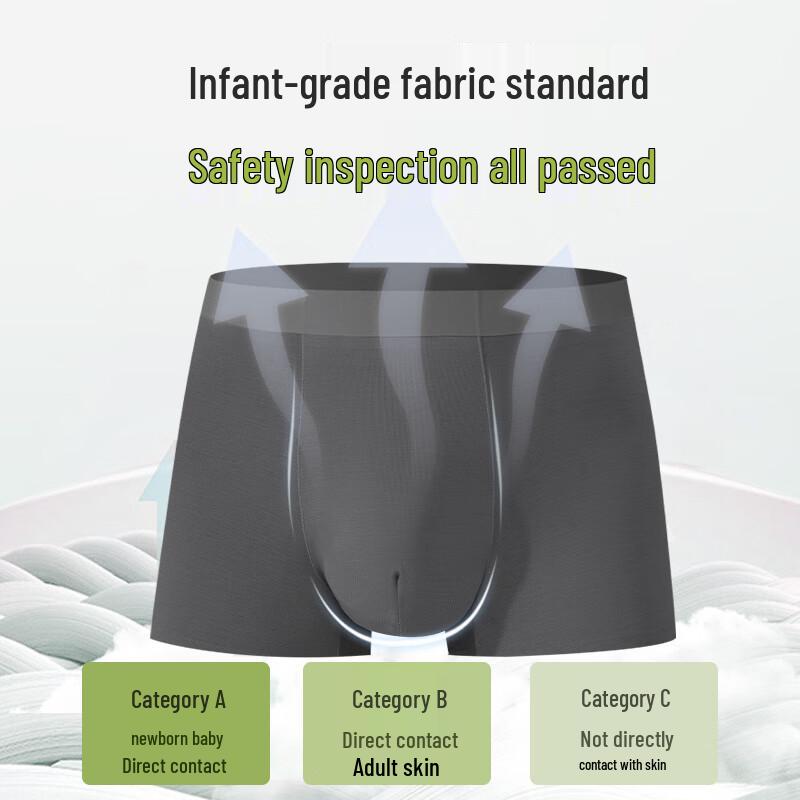 One's Member Men's 80-Count Modal Silk 10A Antibacterial Seamless Boxer Briefs