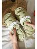 Korean Style Handmade Cotton Bow Soft Sole Indoor Slippers
