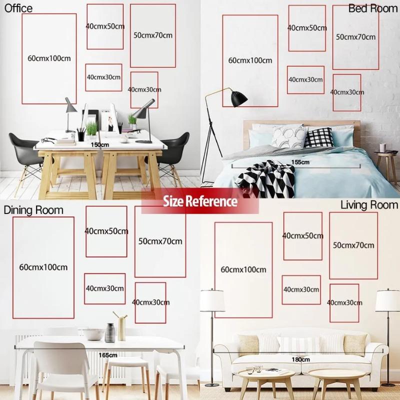 Abstract Nordic Rose Daisy Rainbow Sun Geometry Shapes Wall Art Posters Prints Canvas Painting Pictures For Living Room Decor