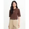 JUZUI Ribbed Elastic Pullover Top JWFX83305
