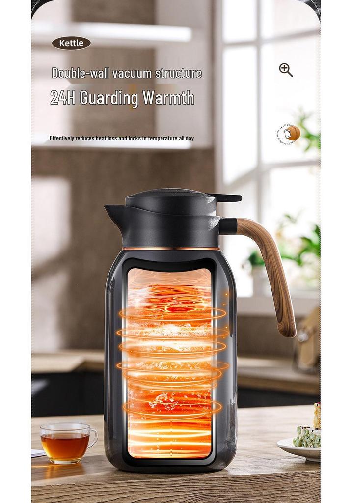 Stainless Steel Double-Layer Vacuum Insulated Flask - 304 Thermos for Tea House & Restaurant, Large Capacity Warm Water Bottle
