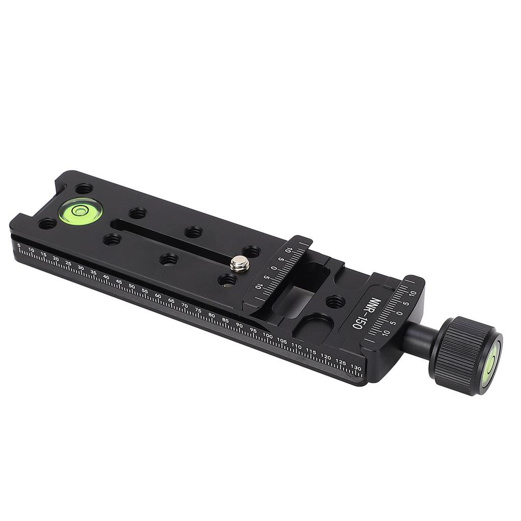 Camera Rail Nodal Slide 150mm Snelontgrendelingsplaat Klem met 1/4in Schroefgat Ingebouwde Waterpas Compatibel voor Arca