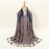 Popular Cashew Embroidery Four Seasons Thin Scarf Women's Popular Versatile Fringed Shawl Women's