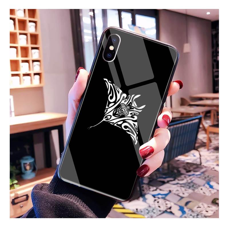 Ocean Animal Manta Ray Glass Funda Cell Phone Case For Iphone 14 13 Pro Max 12 11 Pro Max Xs Xr X 8 7 Plus Se2 Mobile Phone Case