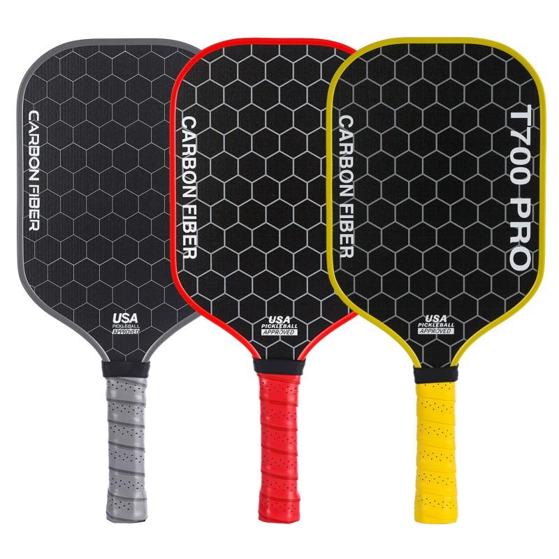 Professional Carbon Fiber Pickleball Paddle With Matte Finish T700 Weave 16mm Core Tournament Training