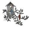 Metal Hanging Tree With Birdhouse Wall Art Outdoor Wall Decor C-Good