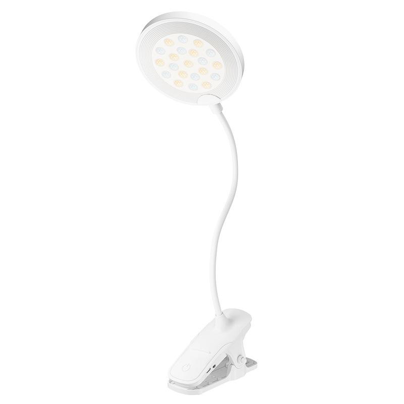 Clip-On LED Desk Lamp with Eye Protection, Night Light & Three Color Modes – Ideal for Dorms, Bedside, and Students
