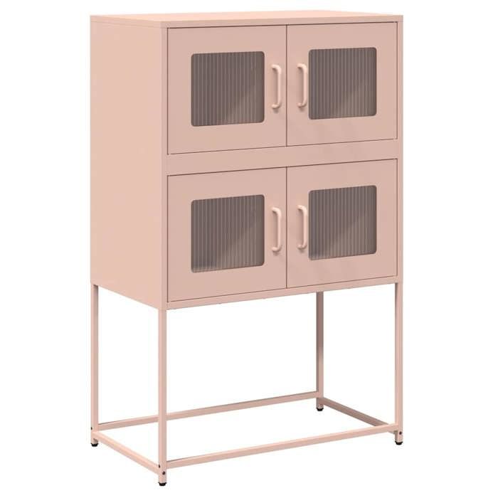 VidaXL Highboard Pink 68x39x107 Cm Steel 853345
