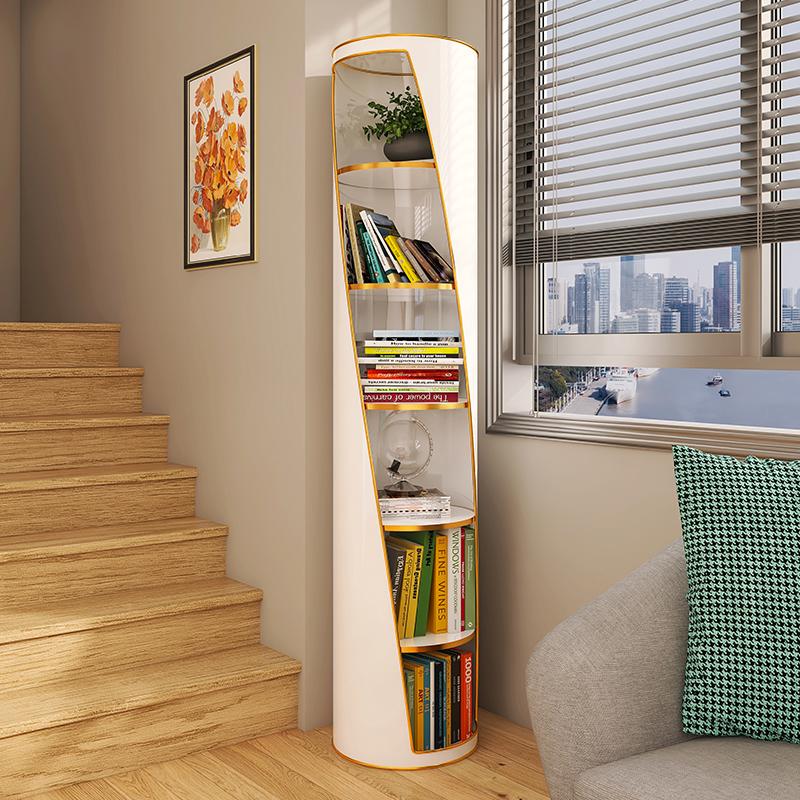 RWJ Shelf Floor Reading Bookshelf Clothes Closet Narrow Cabinet Moving against the Wall