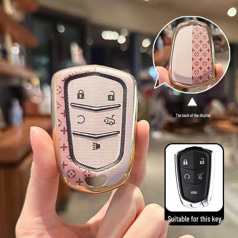 Cadillac Key Case with Buckle for XT5, CT5, XT4, XTS, CT6, ATS, LXT6, CT4