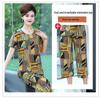 Ice Silk Summer Fashion Suit for Elderly Women - Short Sleeve Grandma's Casual Attire