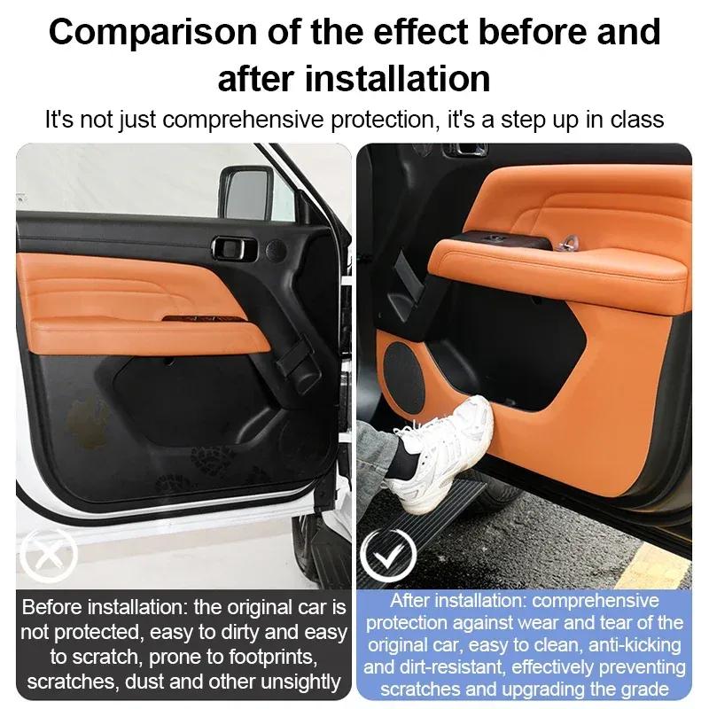 For MG One Accessories   2024 2025 Car Door Leather Anti Kick Pad Dustproof Protector Edge Film Stickers Side Interior