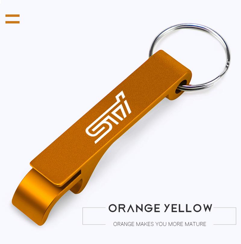 1Pcs Portable Beer Bottle Opener Car Logo Keychain Ring For Subaru STI Forester Impreza Legacy Outback XV BRZ WRX Tribeca et4