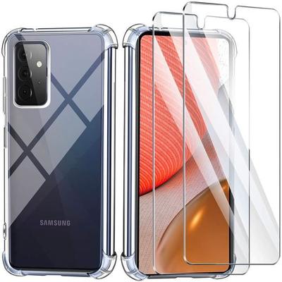 Case and Tempered Glass - Samsung - Galaxy A72 - Transparent - Anti-drop - Flexible