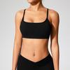 European & American Women's Yoga Clothes: Medium-Intensity Spaghetti Strap Sports Bra & Beautiful Back Camisole