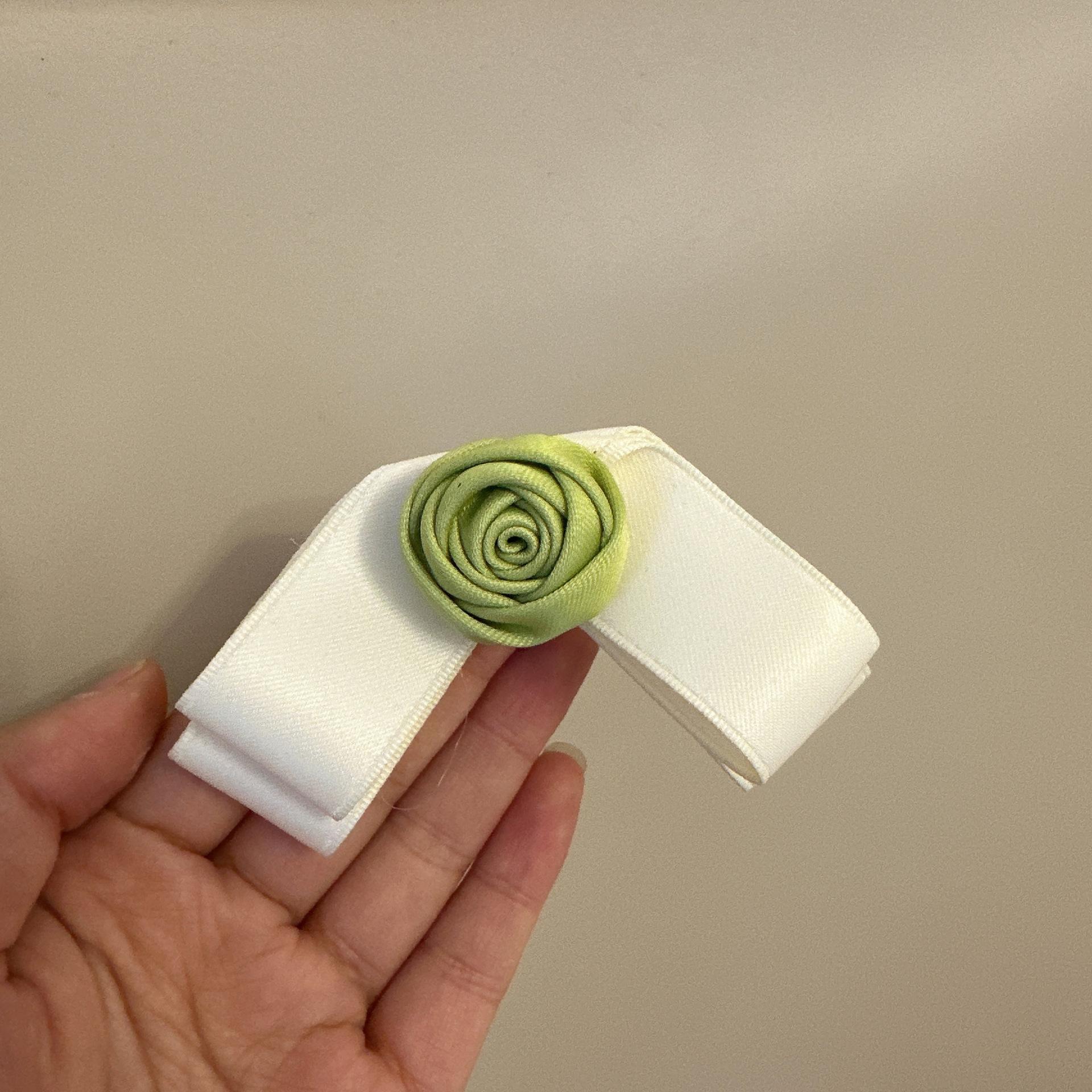 

Korean Style Fashionable Hair Clips for Women Cloth Art Rose Flower Hair Clip New Product Headwear бежевий