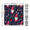 Tuniu Watercolor Christmas Shower Curtain Red Elves Watercolor Christmas Decorations Festive Bathroom Curtain