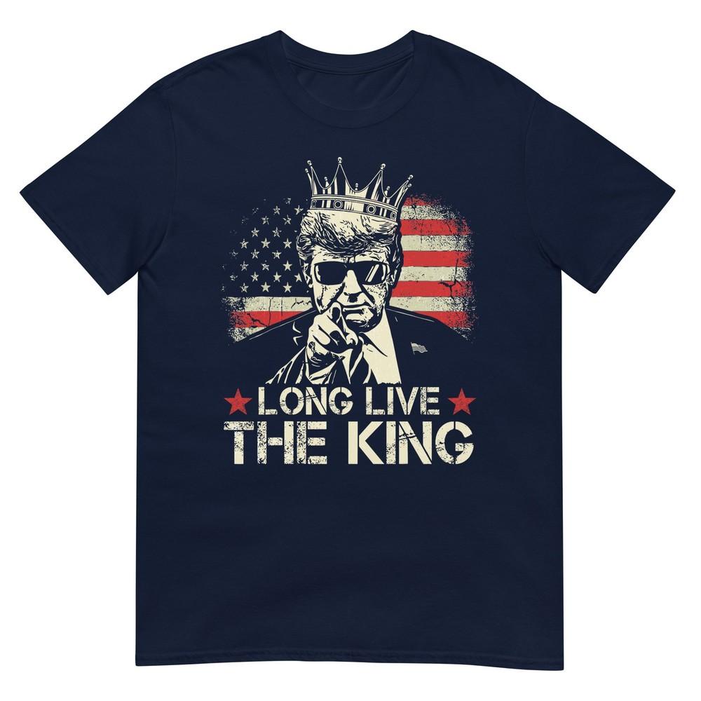 Vintage Trump Long Live The King American Patriotic Retro TShirt S
