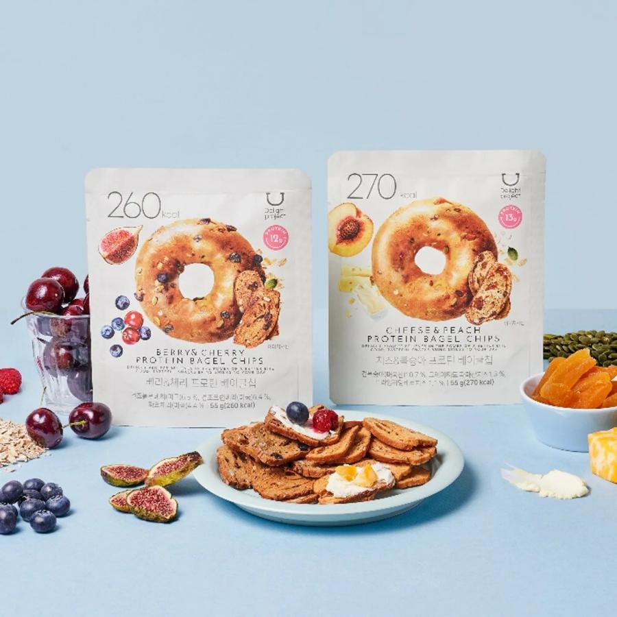 Delight Projekt Beere & Kirsche Protein Bagel Chips 55g/4 Beutel