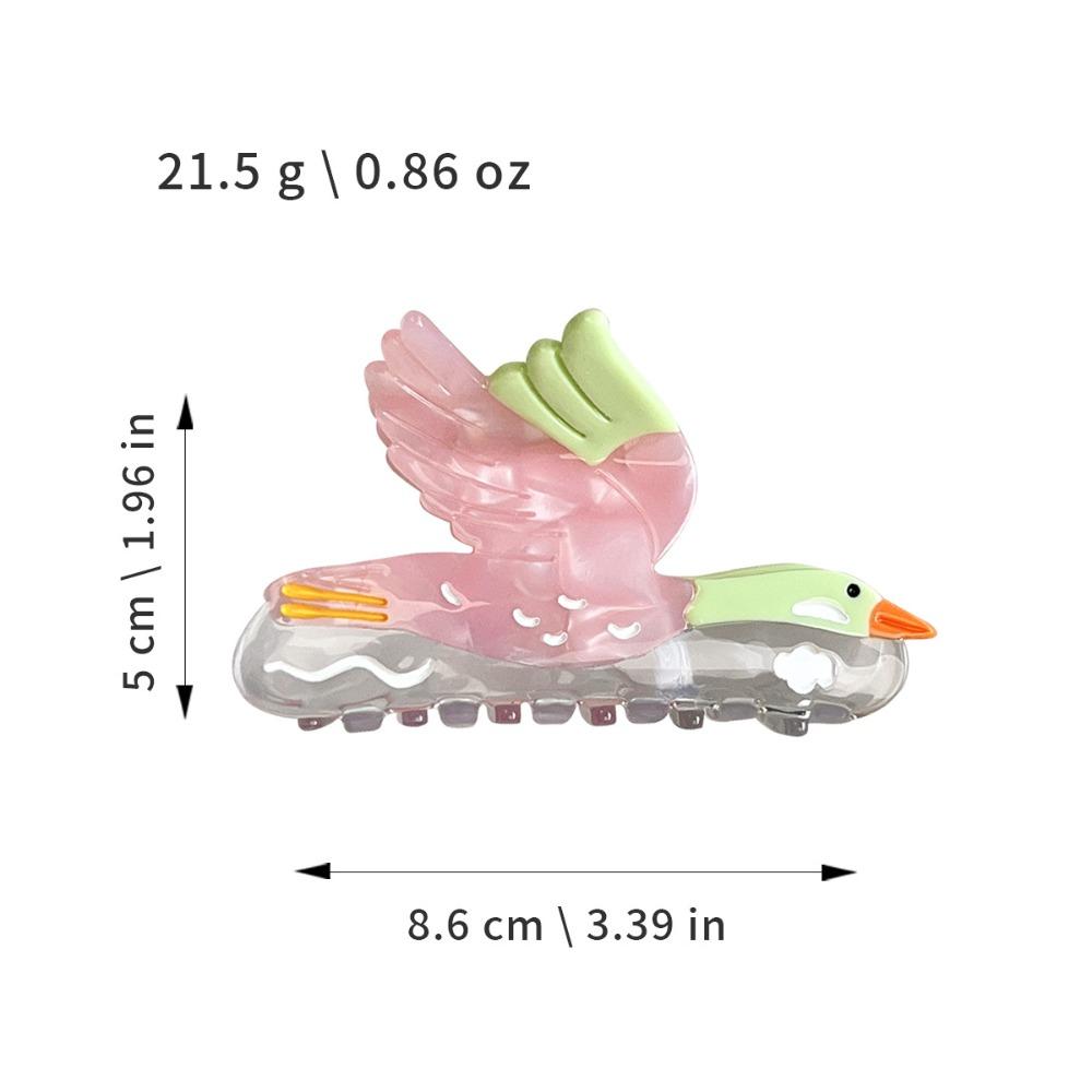 Creative Cartoon Wild Goose Shark Clip Hairpin Vintage Bird Hair Claw Non-slip Acetic Acid Acetate Shark Clip Party