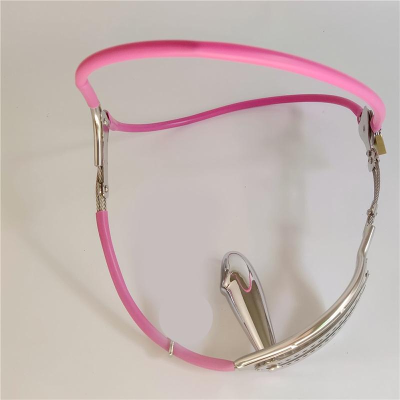 Stainless Steel Female Chastity Belt Invisible Underwear Anal Hole  Bondage Lockable Pants Vaginal Plug Sex Toys for Woman